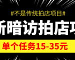 最新暗访拍店信息差项目，单个任务15-35元（不是传统拍店项目）-升阶有道