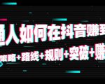 普通人如何在抖音赚到钱：策略 路线 规则 突破 赚钱（10节课）-升阶有道
