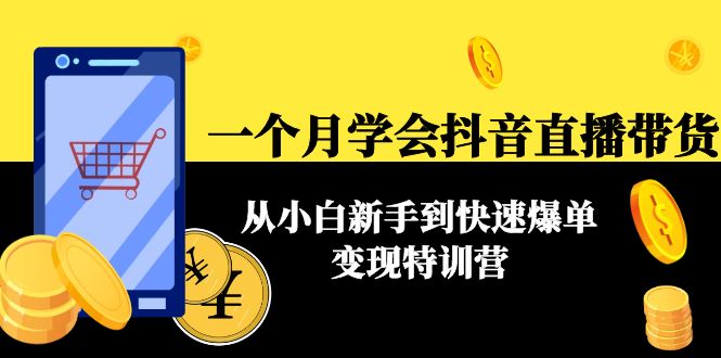 一个月学会抖音直播带货：从小白新手到快速爆单变现特训营(63节课)-升阶有道