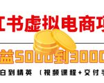 小红书虚拟电商项目：从小白到精英 月收益5000到30000 (视频课程+交付手册)-升阶有道