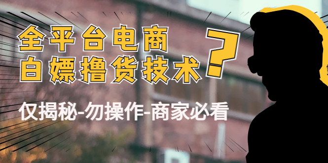 外面收费2980的全平台电商白嫖撸货技术（仅揭秘勿操作-商家防范必看）-升阶有道