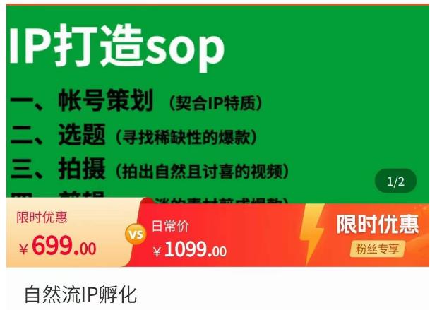 瑶瑶·自然流IP孵化，系统掌握IP孵化全流程，也能学到选题，剪辑，账号运营经验-升阶有道