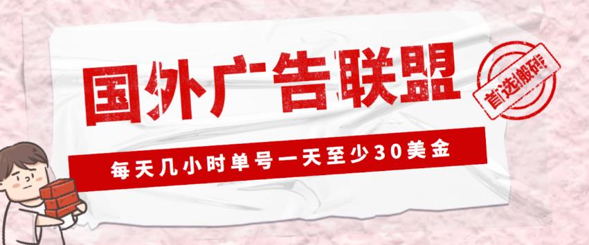 外面收费1980的最新国外LEAD广告联盟搬砖项目，单号一天至少30美金【详细玩法教程】-升阶有道
