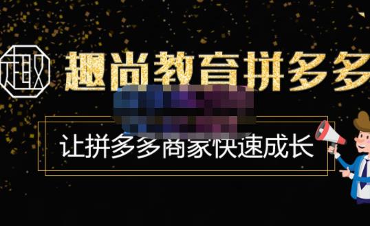 趣尚教育·拼多多运营实操VIP特训营，让拼多多商家快速成长-价值3180元-升阶有道