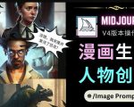 Midjourney V4版本操作教程：2个简单参数，完成漫画生成，人物创建-升阶有道