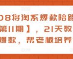 108将淘系爆款陪跑营【第11期】，21天教运营打爆款，帮老板培养运营-升阶有道