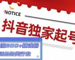 抖音独家起号,一天引流500+精准粉,适合各类行业(9节视频课)-升阶有道