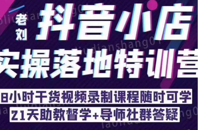 抖音小店实操落地特训营：抖音小店无货源精细化运营，抖店商品卡流量（22节）-升阶有道