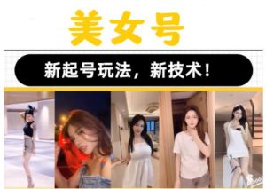 2023抖音快手短视频美女号课程制作玩法教程，美女号搬运新起号玩法，新技术（素材+教程）-升阶有道