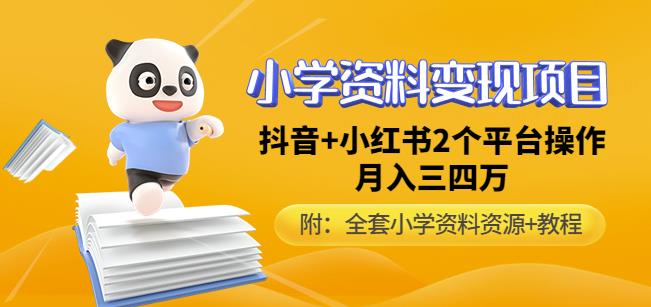 唐老师小学资料变现项目，抖音+小红书2个平台操作，月入数万元（全套资料+教程）-升阶有道