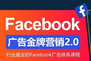 Facebook广告营销体系化教程，Facebook广告金牌营销2.0，行业最全的Facebook广告体系课程-升阶有道