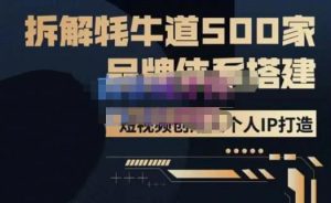 牛牛·500家餐饮品牌搭建&短视频深度解析，拆解牦牛道500家品牌体系搭建-升阶有道
