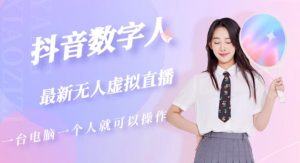 抖音数字人虚拟无人直播间打造(外面收费6000)-升阶有道