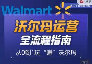 沃尔玛店铺前期运营从零到一最全指南,全面挖掘沃尔玛入门盲区,深度打造新手实操技巧-升阶有道