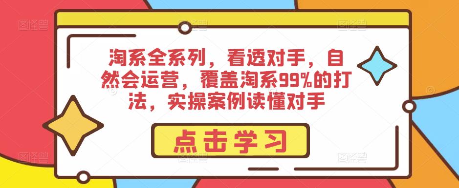 淘系全系列，看透对手，自然会运营，覆盖淘系99%的打法，实操案例读懂对手-升阶有道