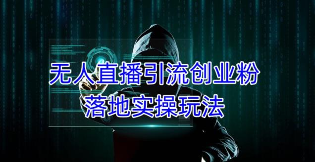 外面收费3980的无人直播引流创业粉落地实操玩法，单日引100+精准创业粉-升阶有道