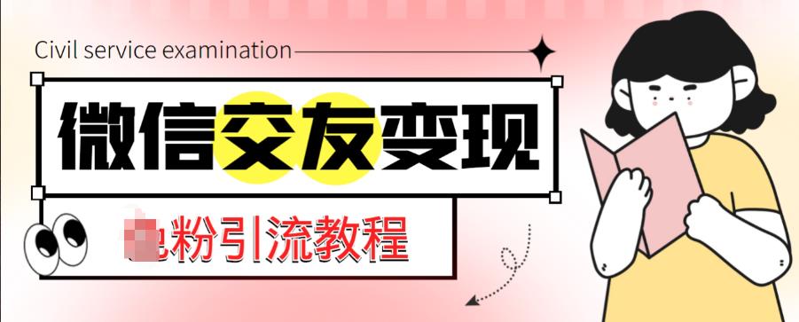 微信交友变现项目，吸引全网LSP男粉精准变现，小白也能轻松上手，日入500+-升阶有道