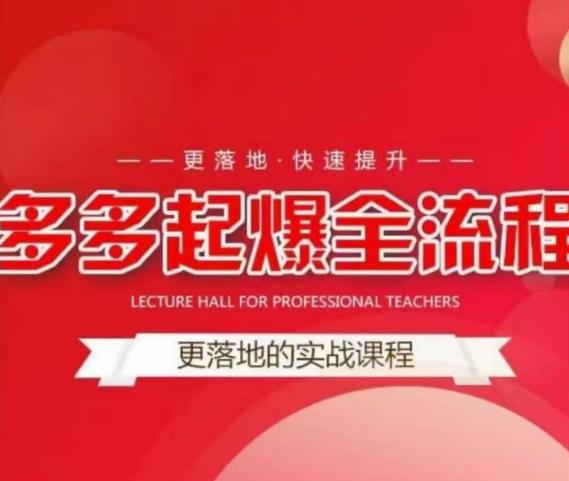 互力-多多新品打爆全流程，拼多多14天拉搜索自然流量，更落地·快速提升-升阶有道