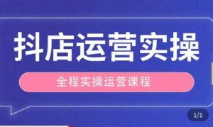 抖店运营全程实操教学课,实体店老板想转型直播带货,想从事直播带货运营,中控,主播行业的小白-升阶有道