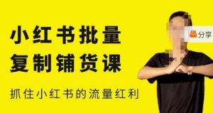 张宾·小红书批量复制铺货课，小红书0-1快速起号变现玩法，抓住小红书的流量红利（更新2023年3月）-升阶有道