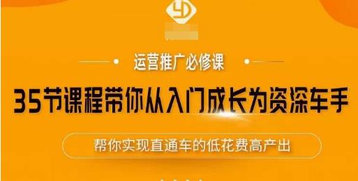 35节课程带你从入门成长为资深车手，让系统学习直通车成为可能，帮你实现直通车的低花费高产出-升阶有道