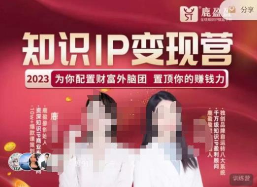 鹿盈盈-知识IP变现实操营，​普通人可复制的知识产品落地实操课，​带你打通知识IP变现底层逻辑-升阶有道