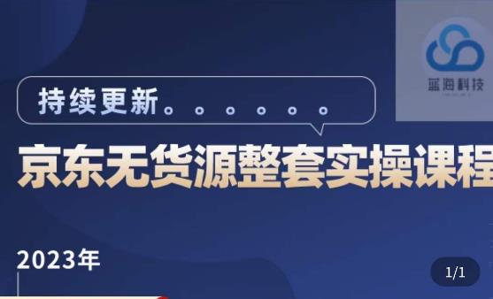 蓝七·2023京东店群整套实操视频教程，京东无货源整套操作流程大总结，减少信息差，有效做店发展-升阶有道