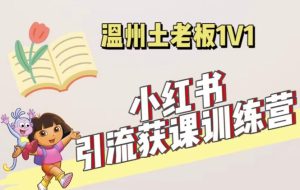 小红书1对1引流获客训练营:账号、内容、引流、成交(价值3999元)-升阶有道
