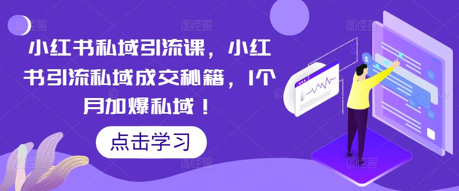 小红书私域引流课，小红书引流私域成交秘籍，1个月加爆私域！-升阶有道
