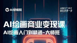 AI绘画商业研修班训练营，从入门到精通，熟练使用AI工具到将AI绘画技术应用到各类商业场景的变现课-升阶有道