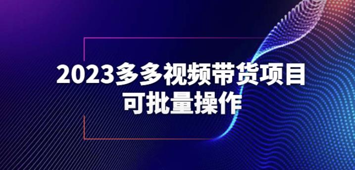 2023多多视频带货项目，可批量操作【保姆级教学】【揭秘】-升阶有道