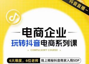 玺承·电商企业玩转抖音电商系列课,6大维度,6位老师,线上揭秘抖音商家入局SOP-升阶有道