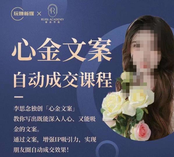 心金文案自动成交课程，教你写出既能深入人心又能吸金的文案，实现朋友圈自动成交效果-升阶有道
