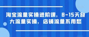 淘宝流量实操进阶课,8-15天放大流量实操,店铺流量不用愁-升阶有道