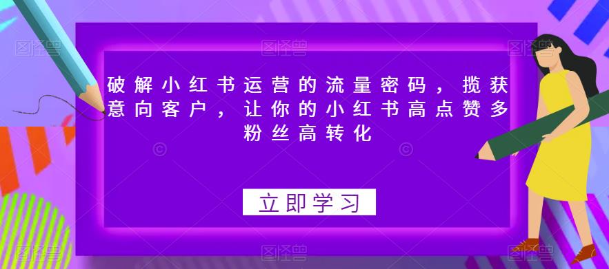 破解小红书运营的流量密码，揽获意向客户，让你的小红书高点赞多粉丝高转化-升阶有道