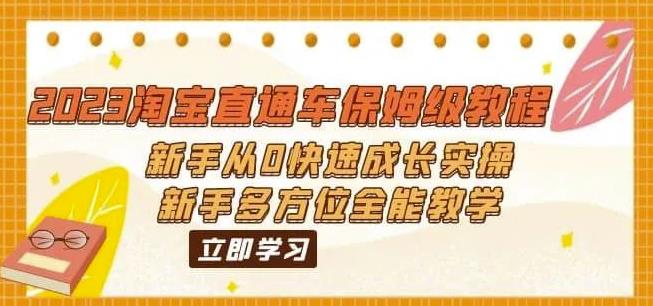 2023淘宝直通车保姆级教程：新手从0快速成长实操，新手多方位全能教学-升阶有道