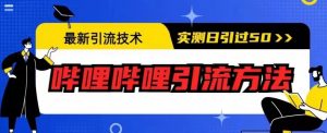 最新引流技术,哔哩哔哩引流方法,实测日引50人【揭秘】-升阶有道