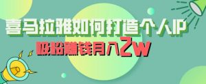 喜马拉雅如何打造个人IP，吸粉赚钱月入2W【揭秘】-升阶有道