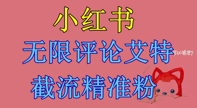小红书无限评论艾特截流精准粉（软件+教程）-升阶有道