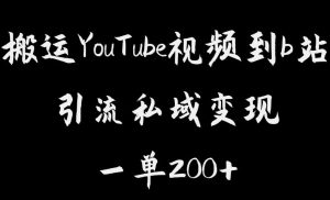 搬运YouTube视频到b站，引流私域一单利润200+，几乎0成本！【揭秘】-升阶有道