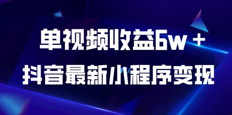 抖音最新小程序变现项目，单视频收益6w＋，小白可做【揭秘】-升阶有道