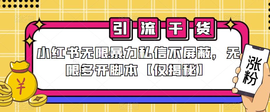 小红书无限暴力私信不屏蔽，无限多开脚本【仅揭秘】-升阶有道