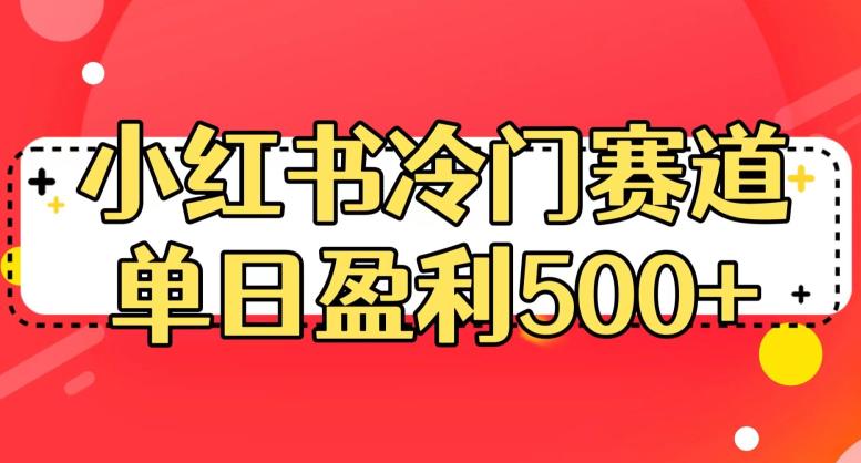 小红书冷门赛道，单日盈利500+【揭秘】-升阶有道