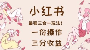 小红书最强三合一玩法,一份操作获得三份收益!【揭秘】-升阶有道