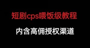短剧cps喂饭级教学,内涵高佣授权渠道-升阶有道