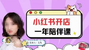 三九小红书开店一年陪伴课，从0到1玩赚小红书开店-升阶有道