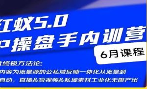 红蚁5.0IP操盘手内训营，IP操盘终极方法论-升阶有道