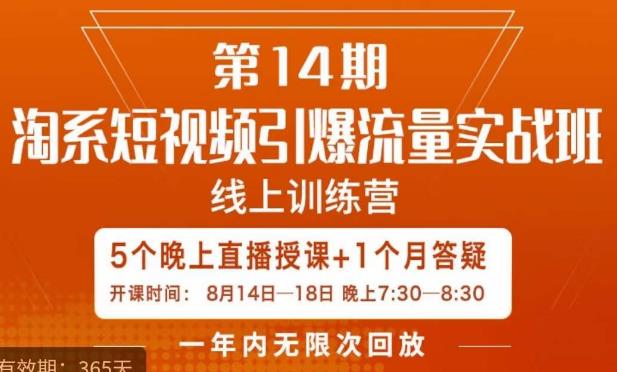 南掌柜·淘系短视频引爆流量实战班，​短视频是一个没有天花板的流量入口-升阶有道