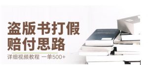 最新盗版书赔付打假项目，一单利润500+【详细玩法视频教程】【仅揭秘】-升阶有道