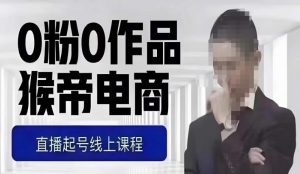 猴帝最新1600线上课，0粉起号实操教学，自然流量天花板，7-8月9节，20+小时-升阶有道